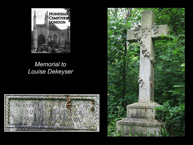 Memorial to Louise Dekeyser Nunhead Cemetery 19 5 2007