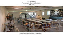 Explosion Portsmouth Historic Dockyard C20th naval weapons  5 4 2017