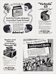 B & W Audio Ads, 1950s