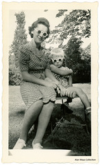 Mother and Son with White-Rimmed Sunglasses