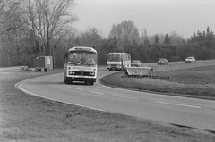 Ambassador Travel coaches at Barton Mills - 24 Mar 1985 (12-62)