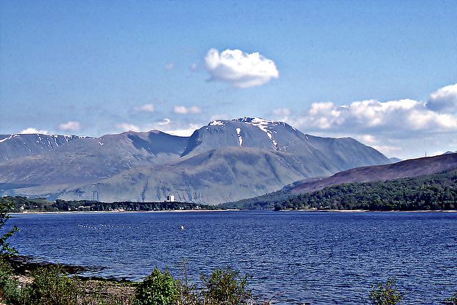 Ben Nevis from the A830 Mallaig Road Loch Eil 12th May 1993