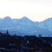 Alpenpanorama vor Sonnenaufgang