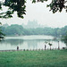 Looking across The Lake in Central Park towards the distinctive Beresford Building (Scan from June 1981)