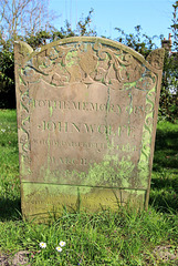 Memorial to John Wolfe, Yoxford Churchyard, Suffolk