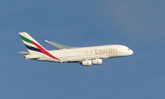 Emirates A380 over London - 30 August 2020