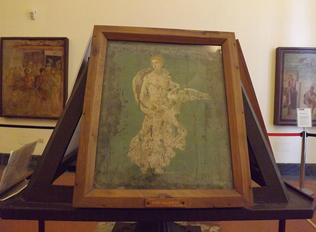 Leda and the Swan Painting from Stabiae in the Naples Archaeological Museum, June 2013