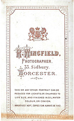 R Wingfield Worcester back of print of young girl EBP