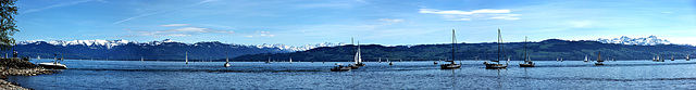 Panoramablick an der Argenmündung am Bodensee (2 Pic in Pic)