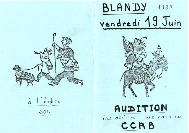 Concert des ateliers de musique du CCRB le 19/06/1987 à l'église de Blandy-les-Tours