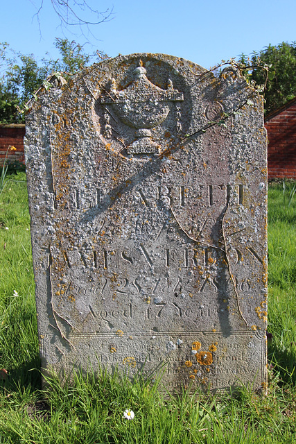 Memorial to Elizabeth Verdon, St Peter's Churchyard, Yoxford, Suffolk