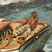 Detail of The Gulf Stream by Winslow Homer in the Metropolitan Museum of Art, February 2020