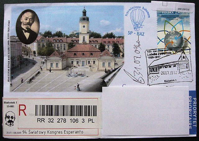 Esp. koverto - dr. Zamenhof - Pollando2009