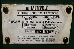 Hauteville collection times