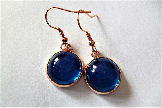 Beautiful clear blue earrings