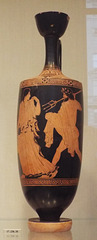 Terracotta Lekythos Attributed to the Phiale Painter in the Metropolitan Museum of Art, April 2017