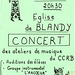 Concert des ateliers de musique à l'église de Blandy le 16/06/1990