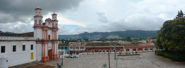 Mexico, San Cristóbal de las Casas, Plaza de la Merced and Iglesia de la Merced