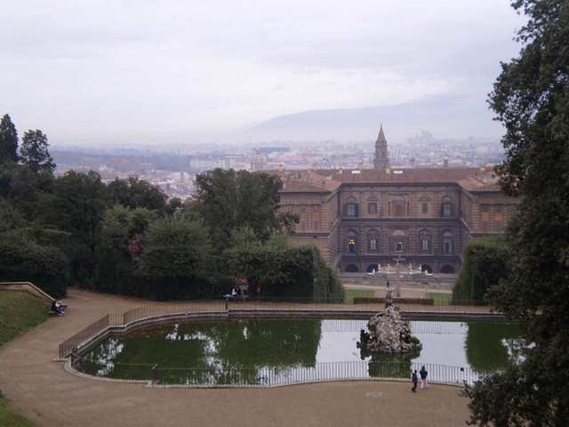 Neptune's Fountain, Boboli Gardens and Pitti Palace.
