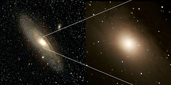 M31, Andromeda nebula (see on black)