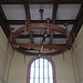 Wooden chandelier in Velingrad station