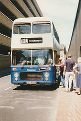 Cambus 713 (TEX 405R) in Peterborough - 15 Jul 1989