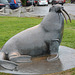 Norway, Sculpture of Walrus on Harstad Embankment