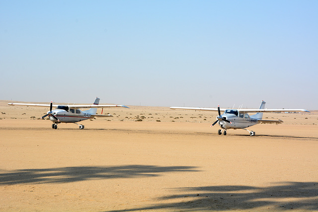 Namibia, Swakopmund Municipal Aerodrome, Ready to Fly over the Namib Desert