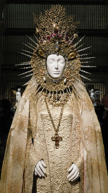 Detail of the Statuary Vestment of the Virgin of el Rocio in the Metropolitan Museum of Art, September 2018