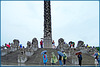 Oslo : parco Vigeland - la stele monolitica e le sculture