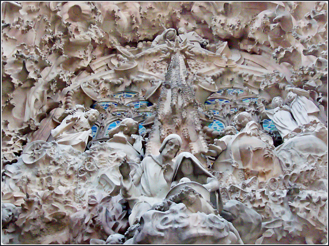 Barcellona : Le sculture evangeliche della Sagrada Familia