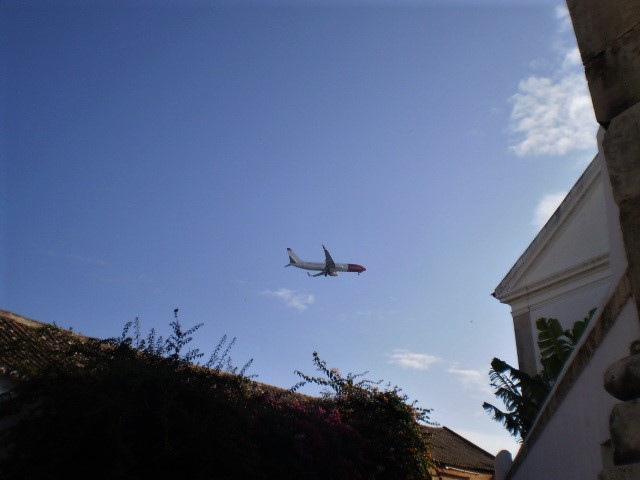 Aircraft bound to Faro Airport.