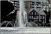 Stavanger: Grande fontana in centro città -  Eau vive b/w