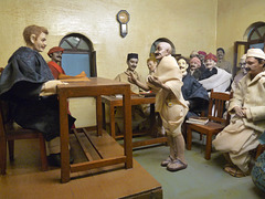 Mumbai- Mani Bhavan- Diorama of Ghandi's Trial in 1922