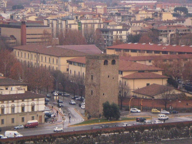 Zoom view to Zecca Vecchia Tower, on Piazza Piave.