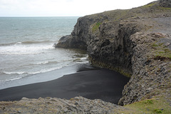 Iceland, The Black Sand of Reynisfjara Beach and the Cliffs of Dyrhólaey Cape