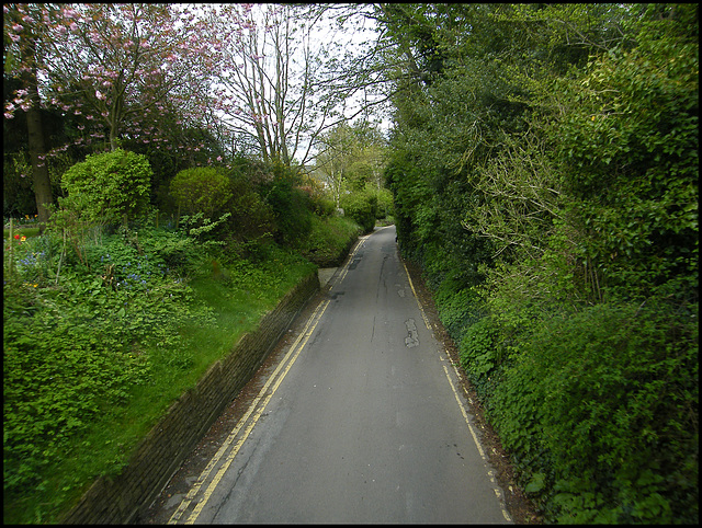 narrow lane at Chiseldon