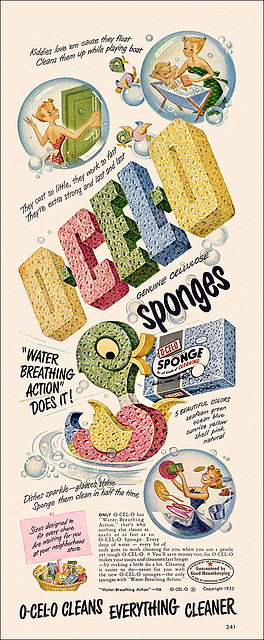 O-Cel-O Sponge Ad, 1952
