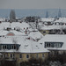 Dresdens Dächer im Schnee