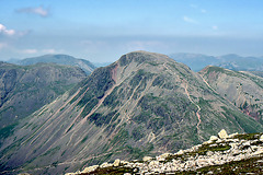 Great Gable & Green Gable from Esk Pike 14th July 1990.