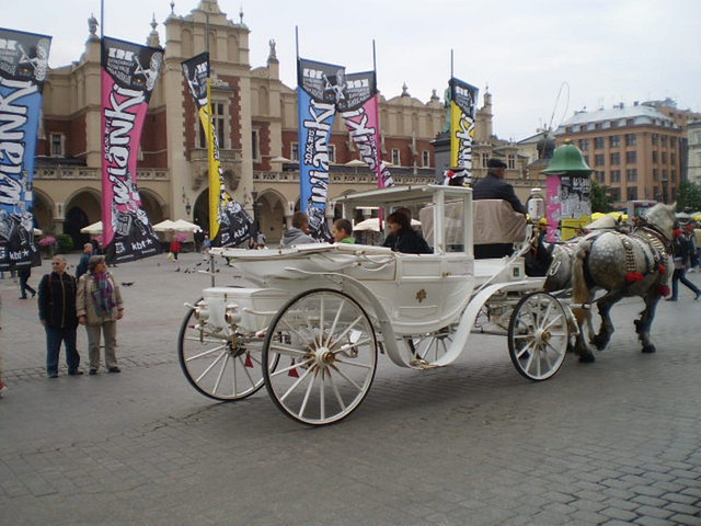 Carriage tour passing by.