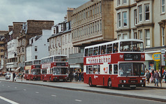 Lothian buses in Princes Street, Edinburgh - 2 Aug 1997