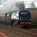 Bulleid Battle of Britain 34067 TANGMERE 2nd April 2022 at Beckfoot with 1Z70 07.29 York - Carlisle The Northern Belle (steam from Carnforth)