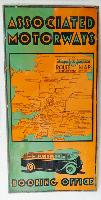 Associated Motorways enamel map (P1000643)