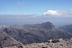 Bow Fell from Scafell Pike 14th July 1990