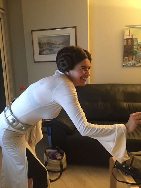 Kim as Princess Leia Star Wars character