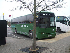 DSCF0730 Dews Coaches S662 JSE (and a tree) at Peterborough Services - 22 Feb 2018