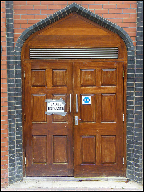 sexist mosque door