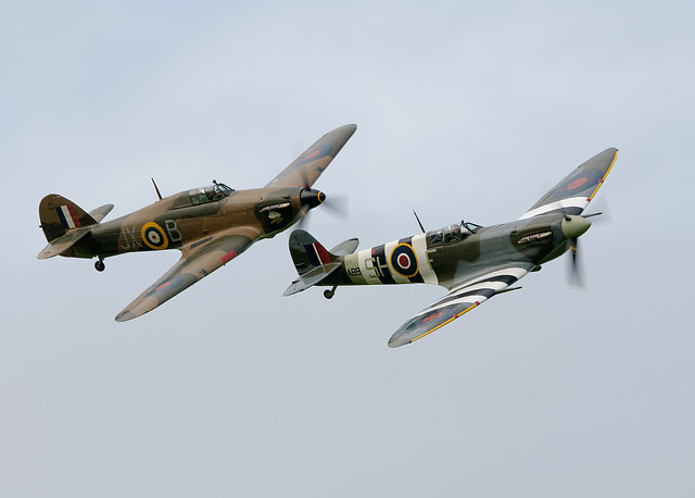 BBMF Spitfire and Hurricane