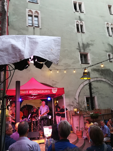 Festival Time in a medieval Town (Jazzfest)